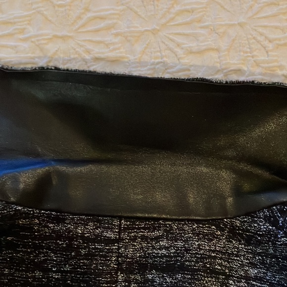 Fabulous black with white lines wool blend jacket with snap front. - Picture 11 of 15